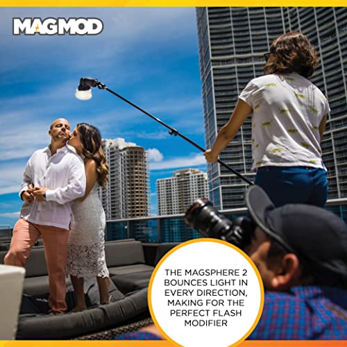 MagSphere 2 Flash Diffuser by MagMod | Photography Lighting Flash Modifier | Magnetic Light Diffuser Attachment | New and Improved Features | Lightweight Light Control