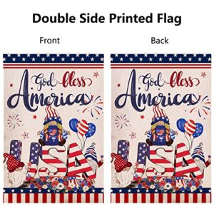 American Garden Flag 12x18 Inch Double Sided 4th of July Day Independence Day USA Mini Garden Yard Flags for Holiday Outdoor Decorations