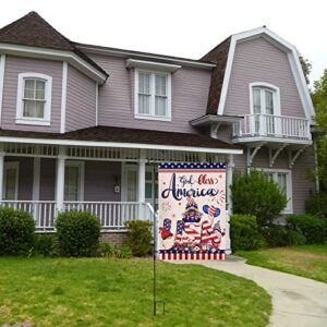 American Garden Flag 12x18 Inch Double Sided 4th of July Day Independence Day USA Mini Garden Yard Flags for Holiday Outdoor Decorations