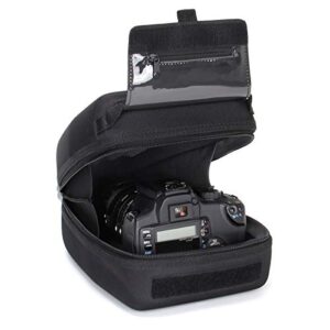 usa gear hard shell dslr camera and zoom lens case with molded eva protection, quick access opening and padded interior – compatible with nikon, canon, olympus cameras with popular 300mm lenses