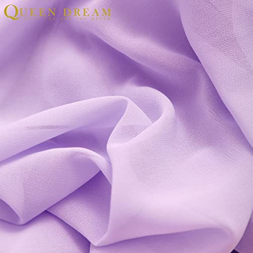 Purple Chiffon Backdrop Curtain Panels Party 10FTx10FT Light Purple Wedding Backdrop for Baby Shower Party Decorations