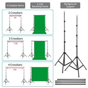 ShowMaven Backdrop Stand, 6.4ft x 10ft Adjustable Photo Background Stand with Carry Bag for Photography Photo Video Studio, Baby Shower, Birthday Party (6.4ftx10ft)