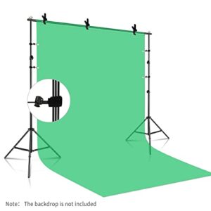 ShowMaven Backdrop Stand, 6.4ft x 10ft Adjustable Photo Background Stand with Carry Bag for Photography Photo Video Studio, Baby Shower, Birthday Party (6.4ftx10ft)