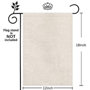 CROWNED BEAUTY Fall Welcome Garden Flag Floral Thankful 12×18 Inch Double Sided Vertical Rustic Farmhouse Yard Seasonal Holiday Outdoor Decor CF234-12