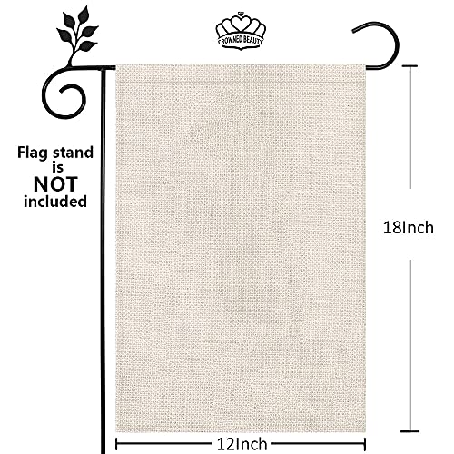 CROWNED BEAUTY Fall Welcome Garden Flag Floral Thankful 12×18 Inch Double Sided Vertical Rustic Farmhouse Yard Seasonal Holiday Outdoor Decor CF234-12