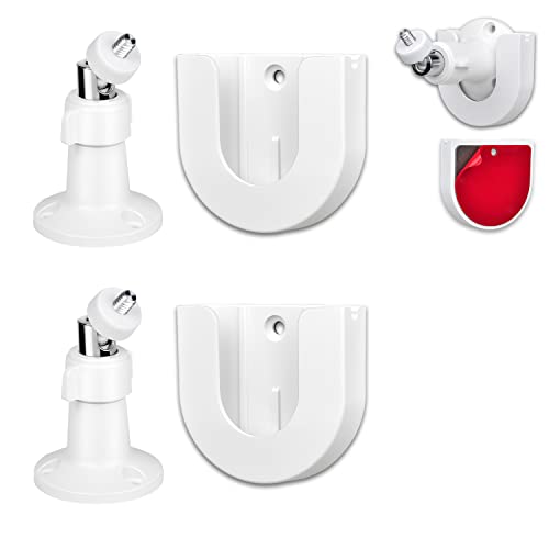 2pack Strong Adhesive Wall Mount +Adjustable Indoor/Outdoor Security Wall Mount Compatible with Arlo Pro/Pro 2/Pro 3/Ultra/Ultra 2,Ring Indoor Cam, eufyCam E/2C