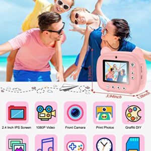 Kids Instant Camera for Toddlers Boys Girls Christmas Birthday Gifts 2.0 Inch Screen 12MP / 1080P HD Video Camera Baby Instant Print Digital Camera