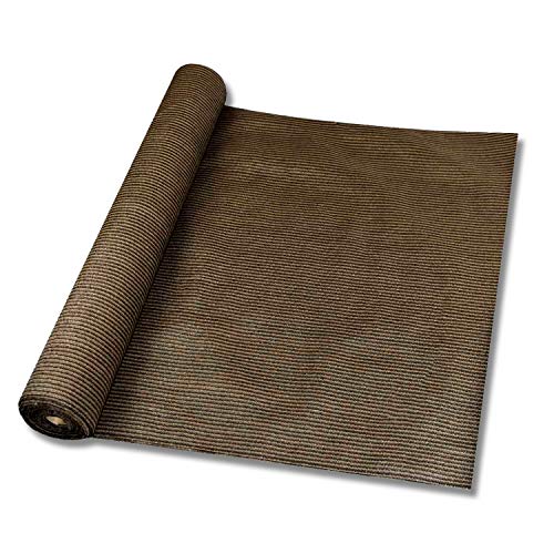 TANG Sunshades Depot 8x15' Ft Brown Sunscreen Shade Fabric Roll 95% U*V Block Privacy Screen Windscreen Shade Cloth Mesh Fabric Raw Roll No Grommets for Outdoor Garden Plant Greenhouse Barn