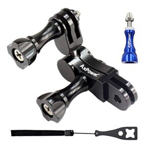 axpower 360 degree swivel arm for gopro 3 4 5 6 7 8 aluminum alloy rotary ball adapter pivot mount extension accessories for campark act76 akaso ek7000 apeman sport camera