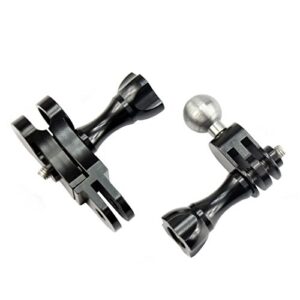 AxPower 360 Degree Swivel Arm for GoPro 3 4 5 6 7 8 Aluminum Alloy Rotary Ball Adapter Pivot Mount Extension Accessories for Campark ACT76 AKASO EK7000 Apeman Sport Camera