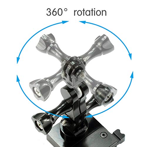 AxPower 360 Degree Swivel Arm for GoPro 3 4 5 6 7 8 Aluminum Alloy Rotary Ball Adapter Pivot Mount Extension Accessories for Campark ACT76 AKASO EK7000 Apeman Sport Camera