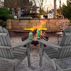 Wooden Outdoor Folding Adirondack Chair Set of 2 Wood Lounge Patio Chair for Garden,Lawn, Backyard, Deck, Pool Side, Fire Pit,Half Assembled. (Gray)