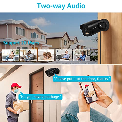 LaView 2K Security Camera Outdoor with Color Night Vision,3MP Wired Cameras for Home Security,IP65 Waterproof Camera, 24/7 Live Video,2 Way Audio,Cloud Storage/SD Slot,Compatible with Alexa