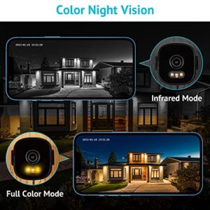 LaView 2K Security Camera Outdoor with Color Night Vision,3MP Wired Cameras for Home Security,IP65 Waterproof Camera, 24/7 Live Video,2 Way Audio,Cloud Storage/SD Slot,Compatible with Alexa