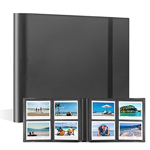 160 Pockets Photo Album for Fujifilm Instax Wide 300 Camera, Polaroid 600 Photo Album, Albums for Polaroid Now+ Now OneStep2 OneStep+ 600 Instant Film Camera, POP Lab Instant Print Camera (Black)