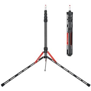 besnfoto photography travel light stand tripod portable aluminum lightweight 220cm/ 7ft photo studio tripod for strobe reflector samll softbox video shooting background light with carrying bag