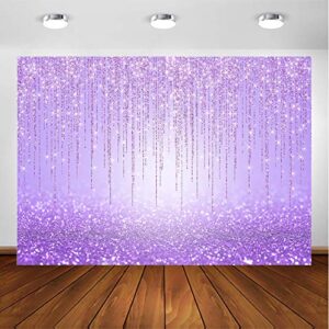 avezano purple glitter backdrop for girl birthday party sweet 16 photoshoot purple shiny glittering bokeh parties events decorations newborn portrait photo booth photography background (7x5ft)