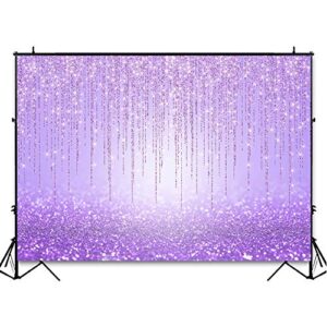 Avezano Purple Glitter Backdrop for Girl Birthday Party Sweet 16 Photoshoot Purple Shiny Glittering Bokeh Parties Events Decorations Newborn Portrait Photo Booth Photography Background (7x5ft)