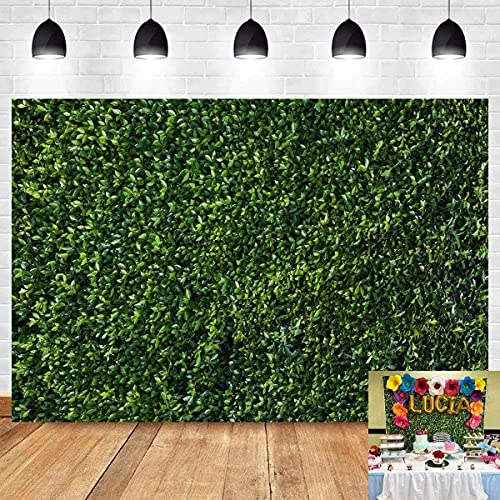 XLL Nature Spring 3D Green Leaves Photography Backdrops Newborn Baby Shower Photo Background Wall Art Wedding Birthday Party Decoration Banner Studio Props Cake Table Booth 8x6ft