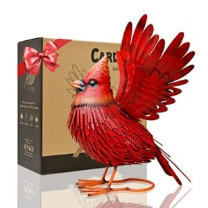 nacome cardinal garden decor metal yard art gifts – garden sculptures & statues large red bird outdoor decor,gifts for christmas/mom/grandma/wife/sister/aunt/grandma,birthday gifts for women,mother