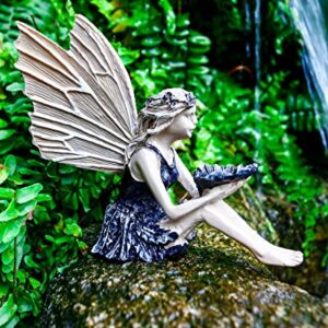 Fairy Garden Accessories Outdoor, 5.9 Inch Gnomes Garden Decorations, Garden Gnomes Statue Outdoor, Funny Figurine for Lawn Yard Balcony Porch Patio Home Ornaments Outdoor (Black)