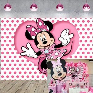 pink mouse baby shower backdrop 7x5ft white background happy birthday backdrop for girls birthday themed party backgrounds
