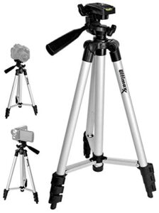 ultimaxx 50″ inch lightweight portable camera tripod stand with carrying bag for sony, nikon, canon, olympus, pentax, panasonic, samsung cameras and camcorders