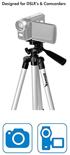 Ultimaxx 50" Inch Lightweight Portable Camera Tripod Stand with Carrying Bag for Sony, Nikon, Canon, Olympus, Pentax, Panasonic, Samsung Cameras and Camcorders