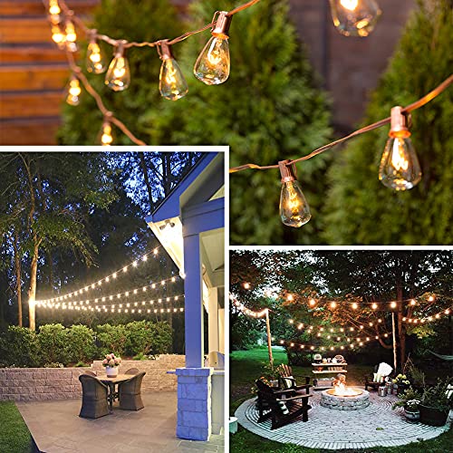 hairmiss 25ft Outdoor Edison Bulb String Lights ST35 Edison Bulbs(Plus 2 Extra Bulbs), UL Listed for Indoor/Outdoor Decor, Perfect for Garden/Backyard/Pergola/Patio/Party (Black)
