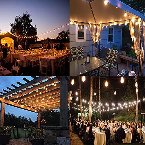 hairmiss 25ft Outdoor Edison Bulb String Lights ST35 Edison Bulbs(Plus 2 Extra Bulbs), UL Listed for Indoor/Outdoor Decor, Perfect for Garden/Backyard/Pergola/Patio/Party (Black)