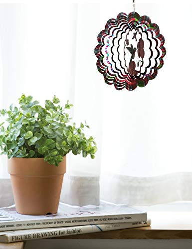 Wind Spinner 360 Degree Hanging Stainless Steel Hummingbird Indoor Outdoor Garden Decoration