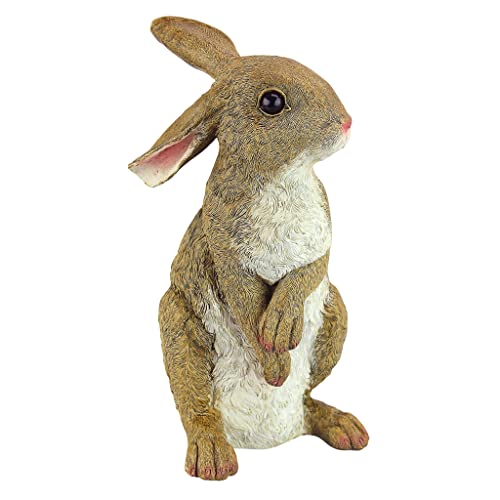 Design Toscano QM200681 Hopper The Bunny Standing Rabbit Outdoor Garden Statue, 11 Inch, full color