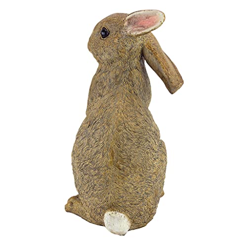 Design Toscano QM200681 Hopper The Bunny Standing Rabbit Outdoor Garden Statue, 11 Inch, full color