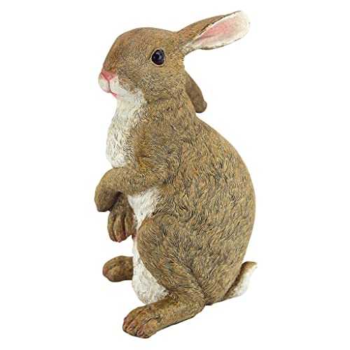 Design Toscano QM200681 Hopper The Bunny Standing Rabbit Outdoor Garden Statue, 11 Inch, full color