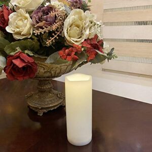 2 Pack Outdoor Flameless Pillar Candles with Remote and Timer Waterproof Battery Operated Electric LED Candle Set for Gift Home Décor Party Wedding Supplies Garden Christmas Decoration, 3” x 8”