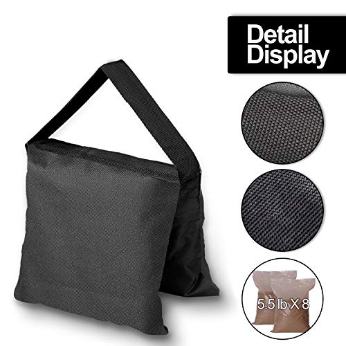 Emart Heavy Duty Sandbag Photo Studio Weight Bag Saddlebag Design for Photography Stand Light Stand Tripod, Outdoor Patio, Sports, Photo Sets, Film Sets, Live Productions -4 Packs Set