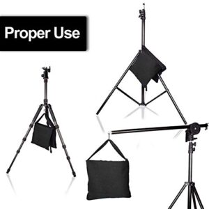 Emart Heavy Duty Sandbag Photo Studio Weight Bag Saddlebag Design for Photography Stand Light Stand Tripod, Outdoor Patio, Sports, Photo Sets, Film Sets, Live Productions -4 Packs Set