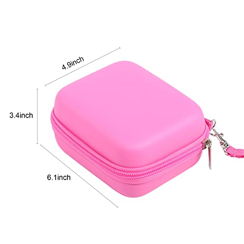 MINIBEAR Kids Camera Case Compatible Kids Camera, Case for Camera for Kids and Kids Action Camera Accessories, 6.1 x 4.9 x 3.4 inch Shockproof Storage Box fits for Most Kids Camera (Pink)