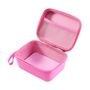 MINIBEAR Kids Camera Case Compatible Kids Camera, Case for Camera for Kids and Kids Action Camera Accessories, 6.1 x 4.9 x 3.4 inch Shockproof Storage Box fits for Most Kids Camera (Pink)