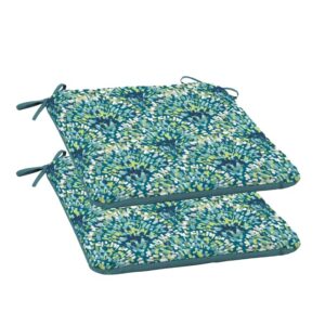 contemporary teal waves replacement cushion 19 x 18 x 2.5 in (set of 2 shipped in re-sealable vacuum storage bag) for outdoor patio furniture