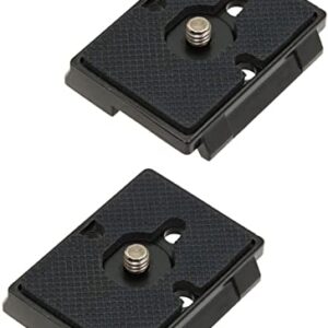 Quick Release Plate, Tripod Quick Release Plate Fit for Manfrotto 200pl-14 Rc2 Camera Tripod Head (Pack of 2) Black