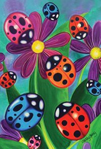 toland home garden 1010067 colorful ladybirds and ladybugs ladybug flag 28×40 inch double sided for outdoor flower house yard decoration