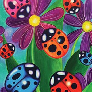 Toland Home Garden 1010067 Colorful Ladybirds And Ladybugs Ladybug Flag 28x40 Inch Double Sided for Outdoor Flower House Yard Decoration