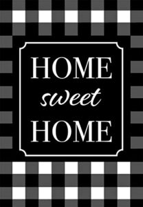 home sweet home checkers spring garden flag 12.5″ x 18″ briarwood lane