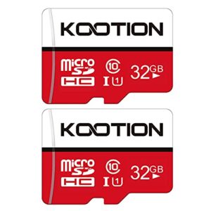 kootion 32gb micro sd card 2-pack class 10 micro sdhc card uhs-i memory card ultra high speed tf card, c10, u1, 32 gb