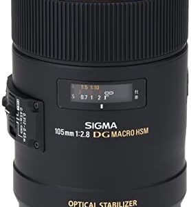 Sigma 258306 105mm F2.8 EX DG OS HSM Macro Lens for Nikon DSLR Camera