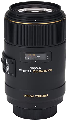 Sigma 258306 105mm F2.8 EX DG OS HSM Macro Lens for Nikon DSLR Camera