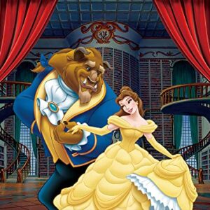 Beauty and The Beast Photography Backdrop Red Curtain Castle Background 7x5ft Happy Birthday Photo Background Kids Beauty and The Beast Engagement Birthday Party Decorations Banner