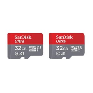 sandisk 32gb 2-pack ultra microsdhc uhs-i memory card (2x32gb) – sdsquar-032g-gn6mt