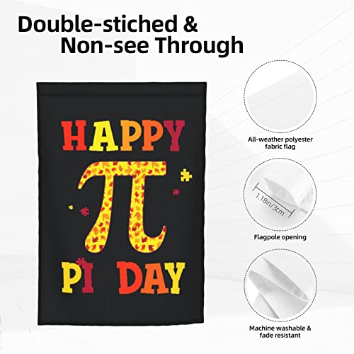 Funny Mathematical Happy Pi Day Garden Flag Perfect Decoration Yard 12x18 Inch Double Sided Outdoor Decoration Party Farmhouse Décor Banner